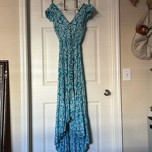Tire Hawaii blue dress o/s